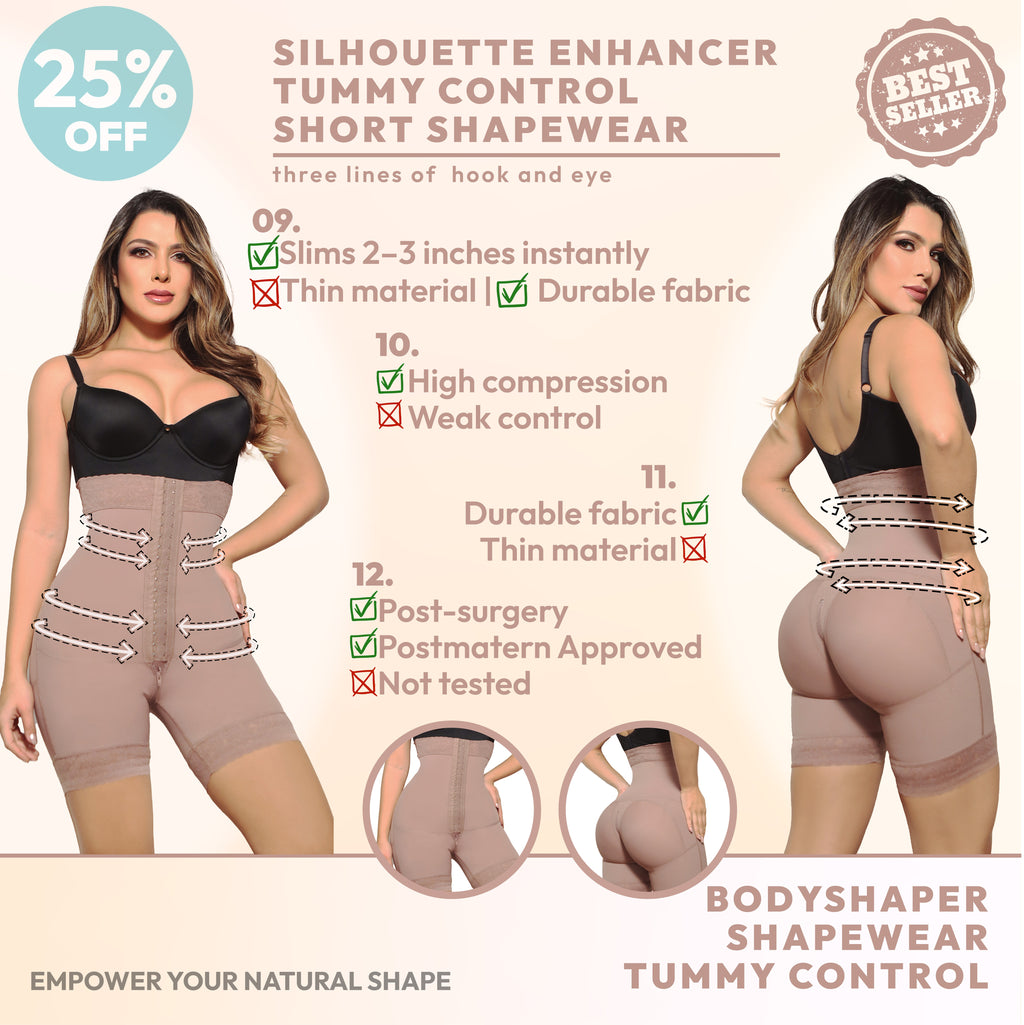 Faja Ajustable Uso Diario de Broches Ajustable Media Pierna