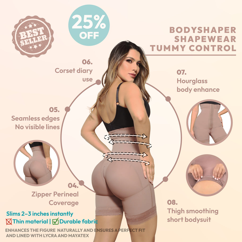 Faja Ajustable Uso Diario de Broches Ajustable Media Pierna