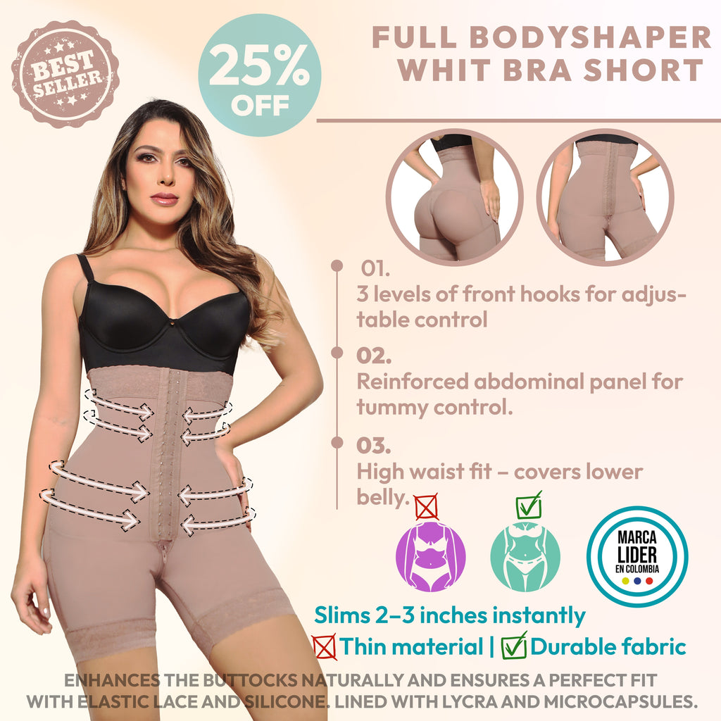 Faja Ajustable Uso Diario de Broches Ajustable Media Pierna