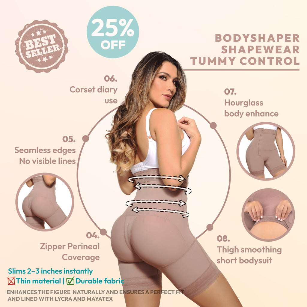 Faja De Compresion Media Uso Diario  Cierre lateral