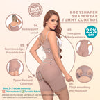 Faja De Compresion Alta Cierre lateral  y broche Invisible Media Pierna