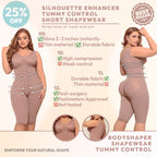 Full Body Faja 3 lineas de Broches Ajustable Pierna Larga