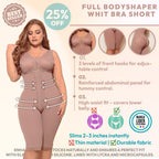 Full Body Faja 3 lineas de Broches Ajustable Pierna Larga